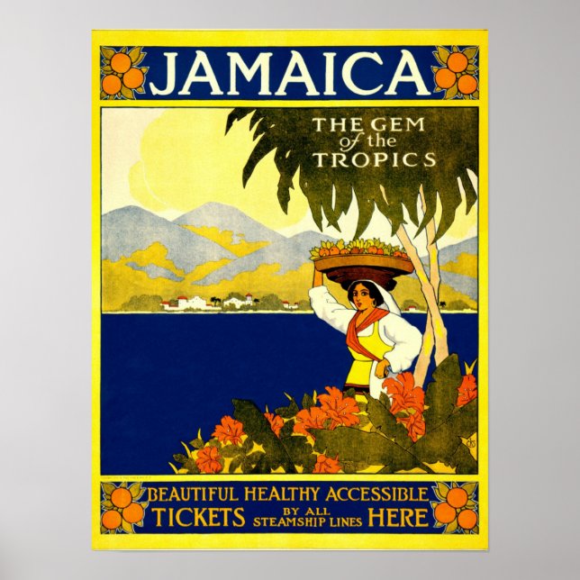 Poster Viagens vintage da Poster: Jamaica (Frente)