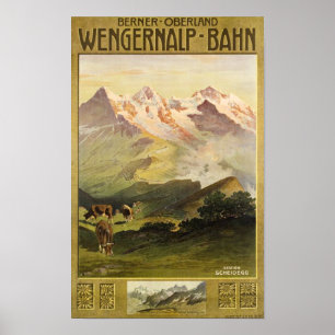 Pôster Viagens vintage da suiça de Berner Bernese