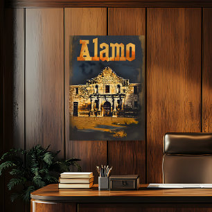 Poster Viagens vintage de Álamo
