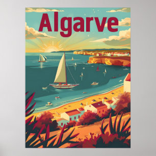 Poster Viagens vintage de Algarve