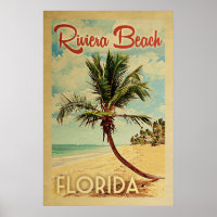 Viagens vintage de Árvore de Palma de Riviera Beac