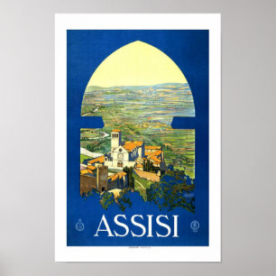 Pôster Viagens vintage de Assisi