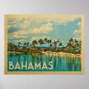 Poster Viagens vintage de Bahamas
