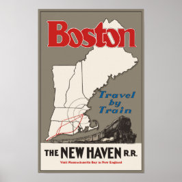 Pôster Viagens vintage de Boston