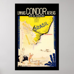 Poster Viagens vintage de "Brasil"