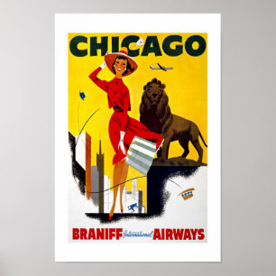 Pôster Viagens vintage de Chicago