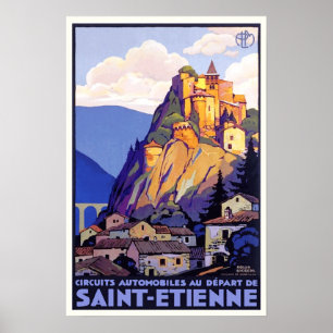 Poster Viagens vintage de Etienne Cornillon do santo de