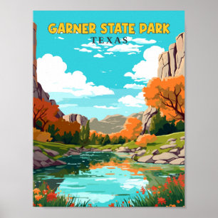 Poster Viagens vintage de Garner State Park Texas USA
