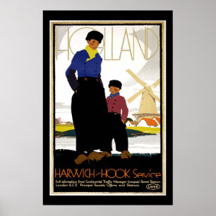 Poster Viagens vintage de Holland