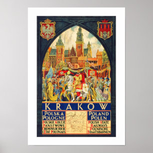Pôster Viagens vintage de Krakow