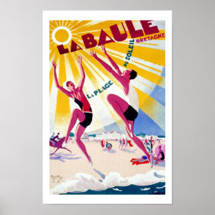 Pôster Viagens vintage de La Baule France