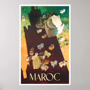 Poster Viagens vintage de Marrocos