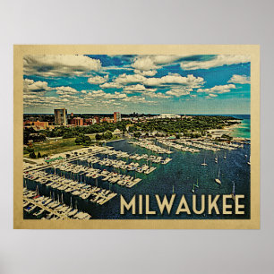 Poster Viagens vintage de Milwaukee Wisconsin