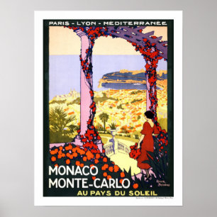 Poster Viagens vintage de Monaco