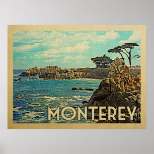 Poster Viagens vintage de Monterey Califórnia
