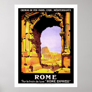 Pôster Viagens vintage de Roma