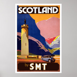 Poster Viagens vintage de Scotland