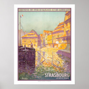 Pôster Viagens vintage de Strasbourg