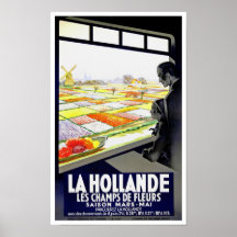 Viagens vintage de tulipas da Holanda
