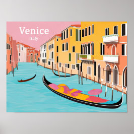 Poster Viagens vintage de Veneza