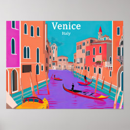 Poster Viagens vintage de Veneza