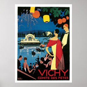 Pôster Viagens vintage de Vichy France
