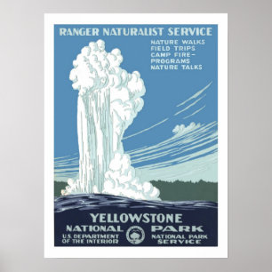 Pôster Viagens vintage de Yellowstone