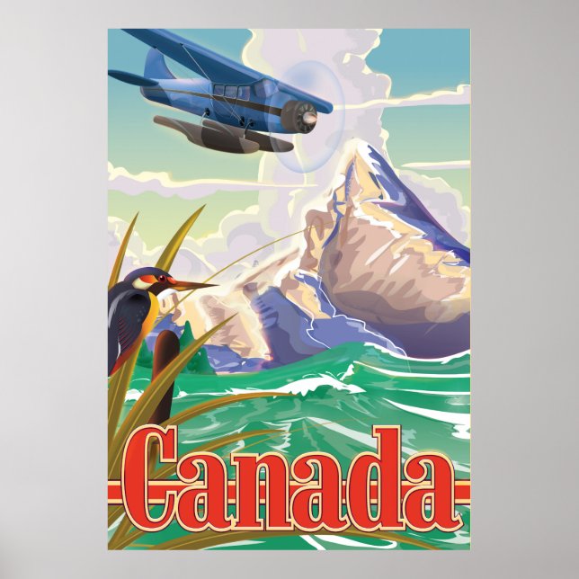 Poster Viagens vintage do Canadá (Frente)