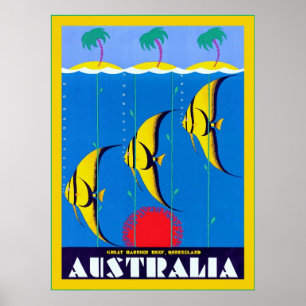 Pôster Viagens vintage do ~ de Austrália