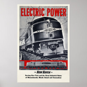 Poster Viagens vintage do ~ do trem de estrada de ferro
