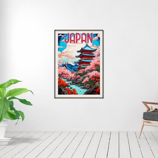 Poster Viagens vintage do Japão (Criador carregado)