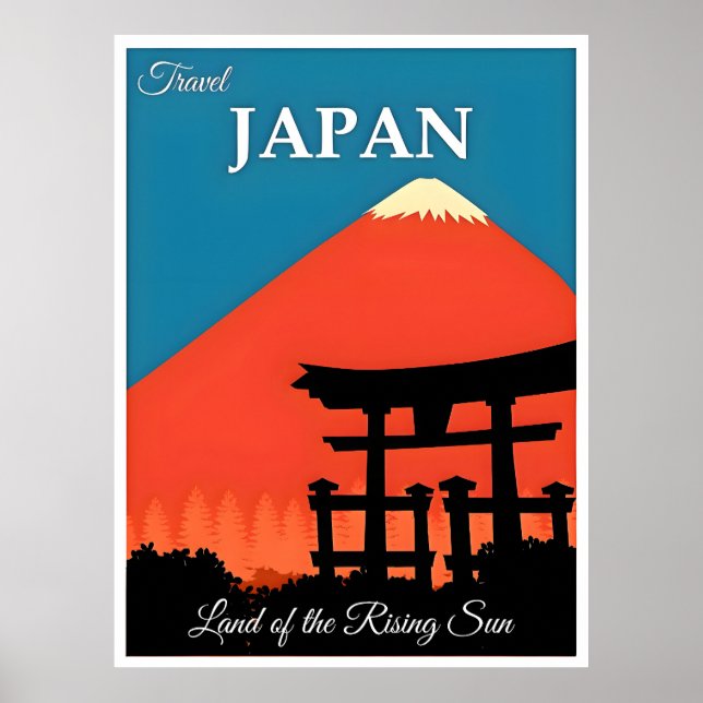 Poster Viagens vintage do Japão (Frente)