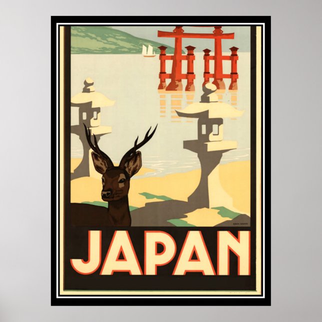 Poster Viagens vintage do Japão (Frente)