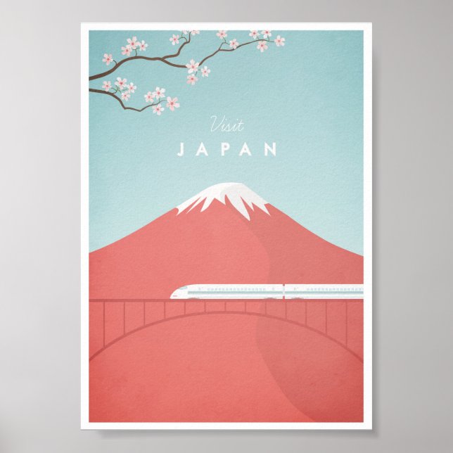 Pôster Viagens vintage do Japão (Frente)