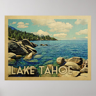 Poster Viagens vintage do Lago Tahoe