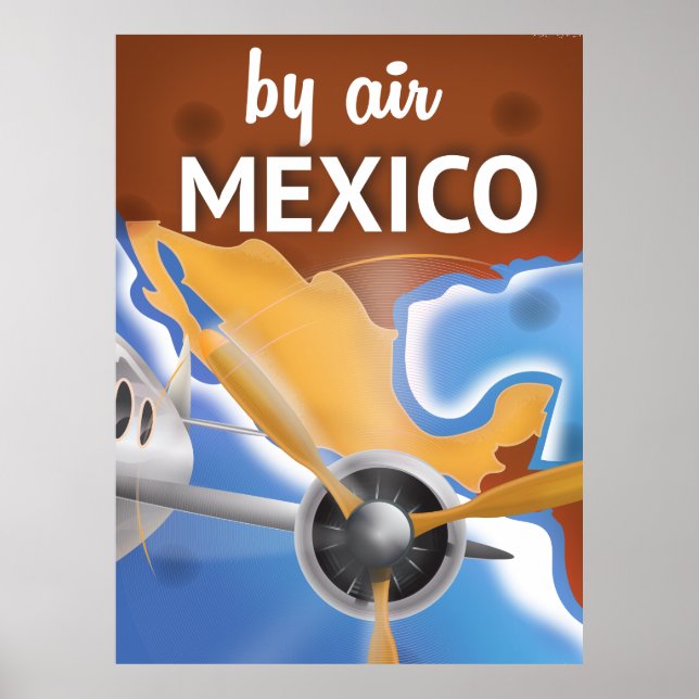 Poster Viagens vintage do México (Frente)