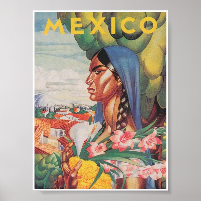 Poster Viagens vintage do México (Frente)