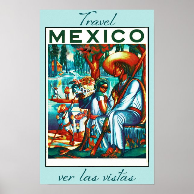 Poster Viagens vintage do México (Frente)