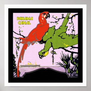 Poster Viagens vintage do navio da América Latina do