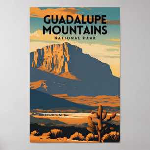 Poster Viagens vintage do Parque Nacional da Guadalupe