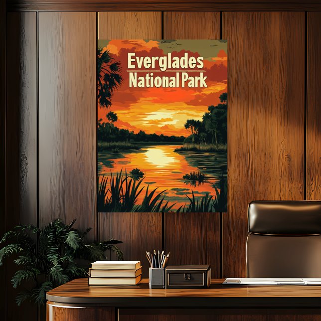 Poster Viagens vintage do Parque Nacional Everglades (Criador carregado)