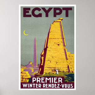Pôster Viagens vintage, Egipto