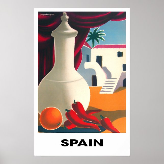 Poster viagens vintage espanha (Frente)