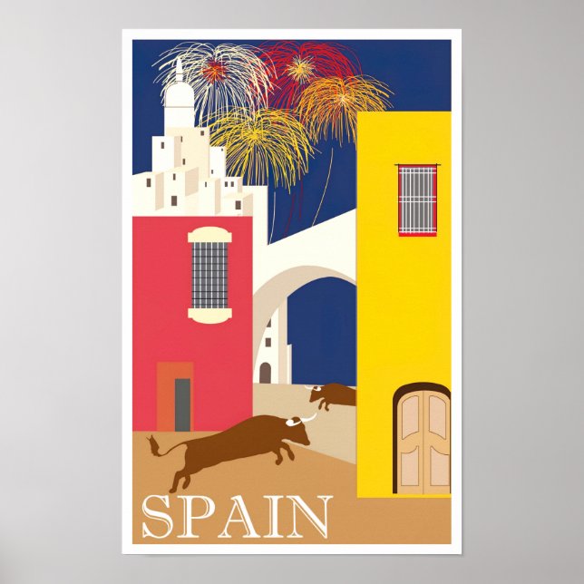 Poster viagens vintage espanha (Frente)
