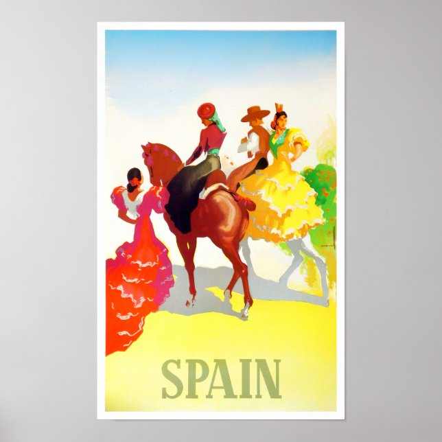 Poster viagens vintage espanha (Frente)