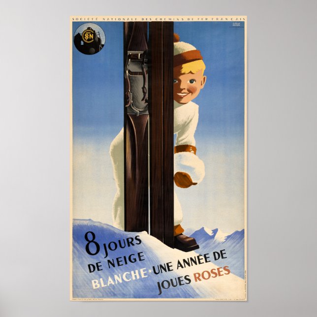 Poster Viagens vintage França 1938 (Frente)