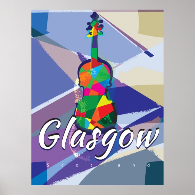 Poster Viagens vintage Glasgow (Frente)