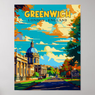 Poster Viagens vintage Greenwich London England