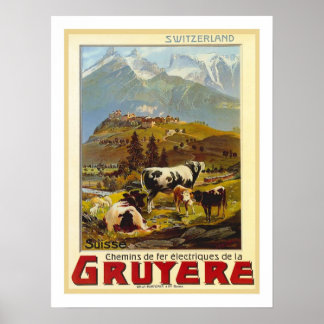 Pôster Viagens vintage Gruyere