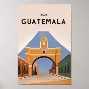 Poster viagens vintage Guatemala